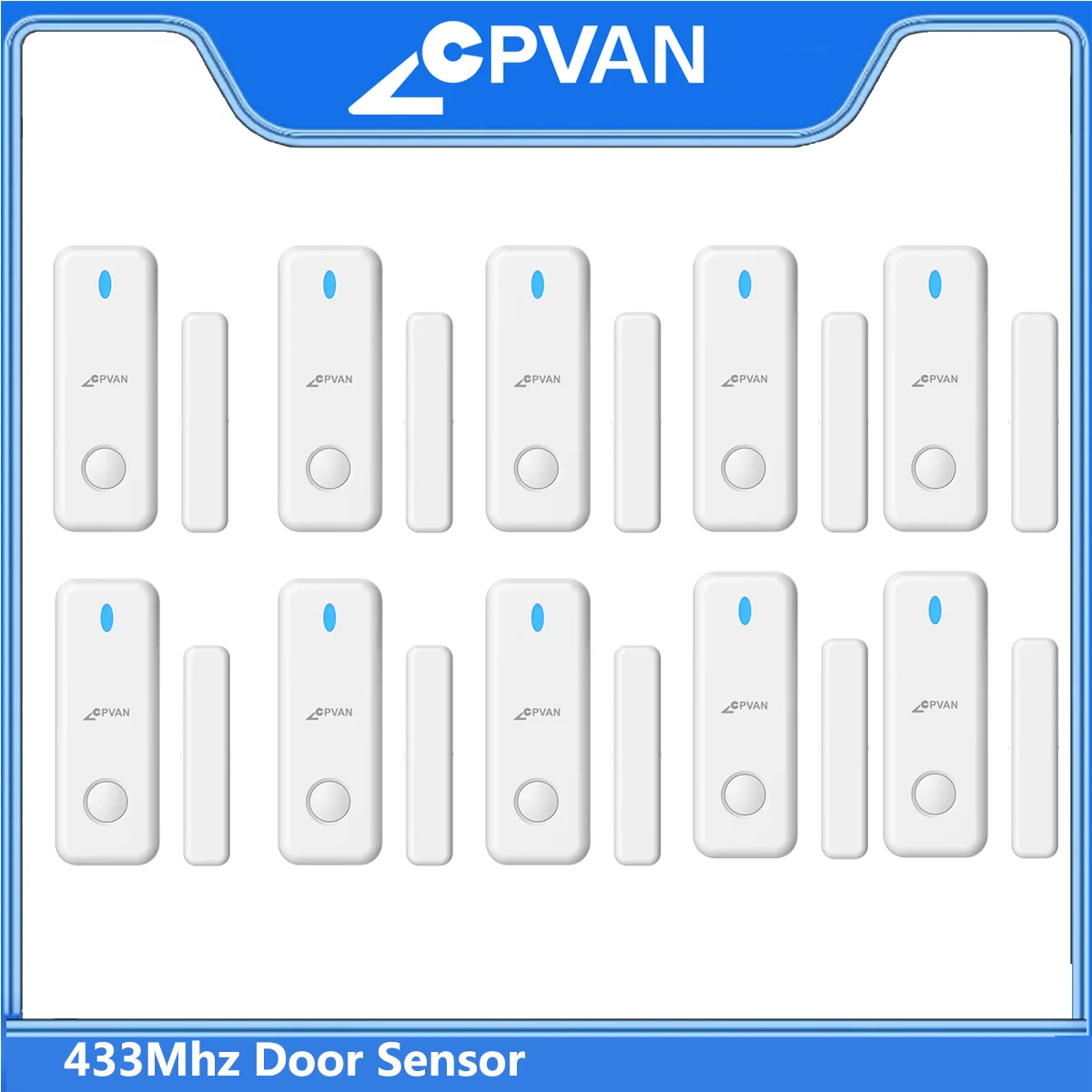 CPVAN – capteur de porte et fenêtre sans fil 433MhZ, uniquement pour système d'alarme domestique CP10/CP10 Pro/CP10 Pro LoRa/SN30W