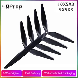 High-Performance Black Carbon Reinforced Nylon Propeller - 3-Blade Design for RC FPV Drones (4PCS10x5x3(2CW 2CCW))