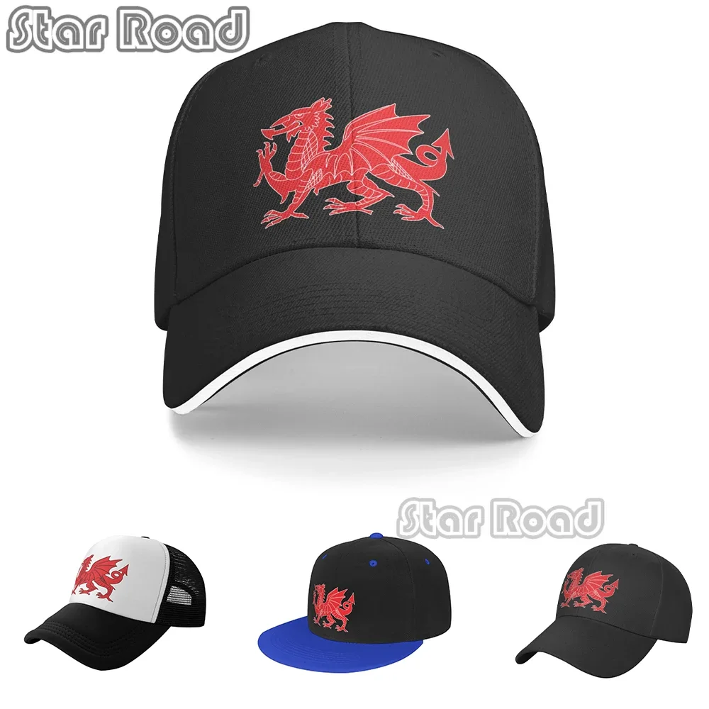 

Wales Flag Red Dragon Baseball Cap for Men Women Personalized Adjustable Welsh Proud Dad Hat Hip Hop Snapback Caps for Unisex