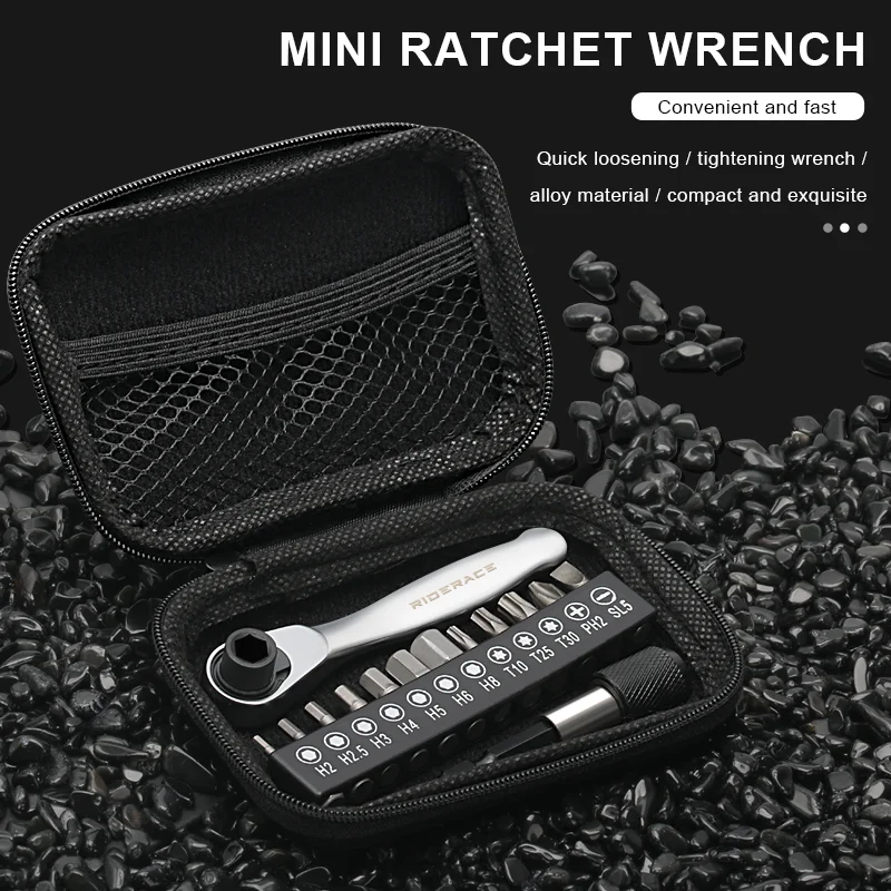 Description Picture 2 of itemRIDERACE Bike Allen Key Spanner Single-Ended Torque Ratchet Wrench Spanner 1/4 Inch Screwdriver Set Bicycle Hand Repair Tools