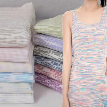 Striped Jacquard Knit Fabric 1