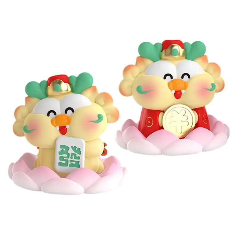 

Фигурка дракона из мультфильма, 2024, китайская Новогодняя Статуэтка дракона, оригинальное украшение из смолы для спальни, отеля