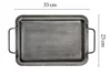 European Retro Square Iron Plate with Handles Metal Vintage Bread Tray Home Decoration Garden Restaurant Table Photographing 3