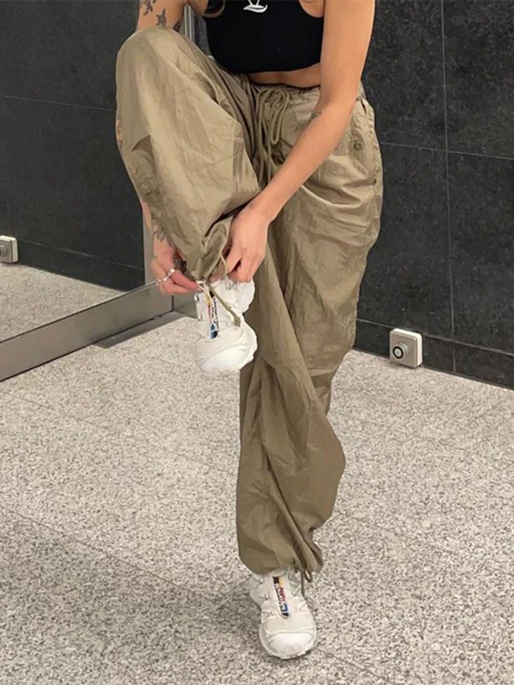 womens drawstring cargo pants
