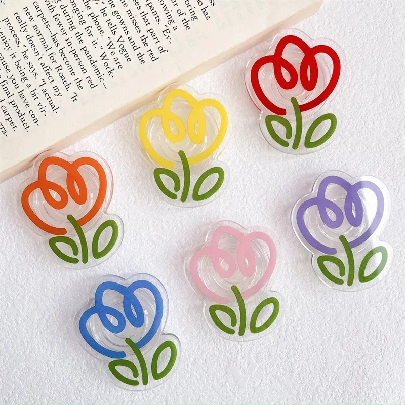 Tulip Flowers Foldable Finger Ring Phone Holder and Stand