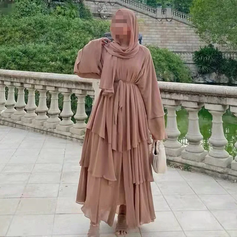 Abaya Open Muslim Dubai Women 2023 Moroccan Kaftan Cardigan Chiffon Long Dresses Kimono Femme Caftan Islam Clothing Robe Turkey