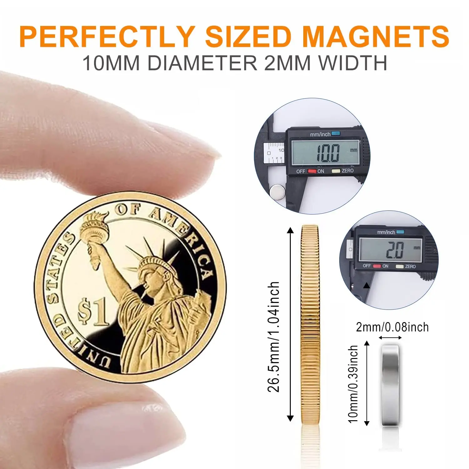 Magnetic fridge magnets small round rare earth 10x2mm strong neodymium for crafts