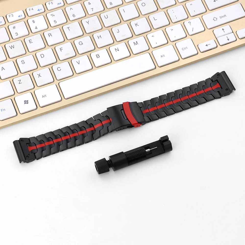 Premium QuickFit Stainless Steel Watch Band - 22/26mm Adjustable Strap