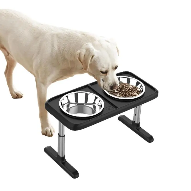 

Raised Dog Bowl Adjustable Neater Feeder Large Dog Stainless Steel Slow Feeder Tall Dog Bowl Stand Raised Feeder For Large Dogs