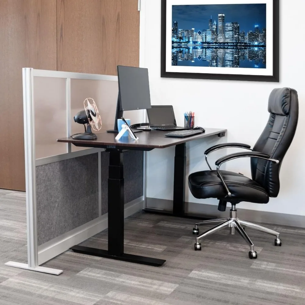 Stand Up Desk Store Expanse Modular Wall | 70''x 48''Wall | Expandable Partition Room Divider with Rearrangeable Frosted Acrylic 3