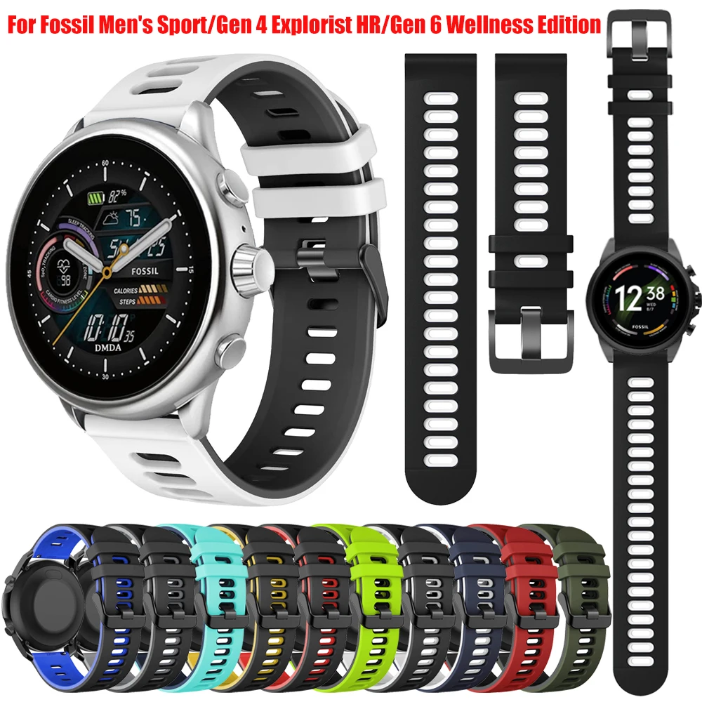 

Ремешок силиконовый для часов Fossil gen 6 44 мм Gen6 gen 5 5e / Gen5 LTE 45 мм