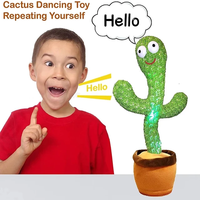 Dancing Cactus 120 Song Speaker Talking Usb Charging Voice Repeat Plush Cactu Dancer Toy Talk Plushie Stuffed Toys For Kids Gift 2