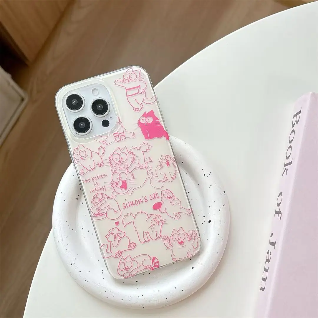 Cartoon Cat Stand Holder Phone Case Cover
