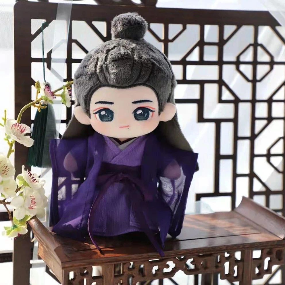 

Anime The Untamed Xiao Zhan Cute Q Version Plush Doll Pillow Toys Change Suit Dress Up Clothing Cosplay Clothes Birthday Gifts