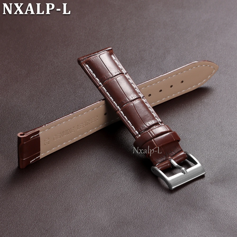 Elegant Calfskin Leather Watch Band - Universal Fit Wristband