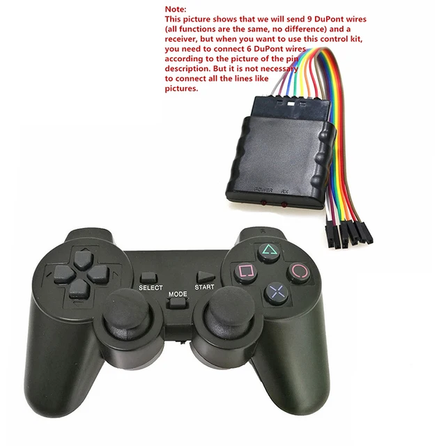 2.4g wireless gamepad joystick for Ps2 controller with receiver for Arduino robot DIY