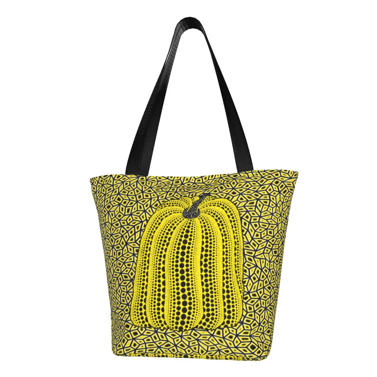 

Yayoi Kusama Dots Pumpkin Infinite Nets Shoulder Bag Harajuku Merch For Woman Stylish Tote Bags