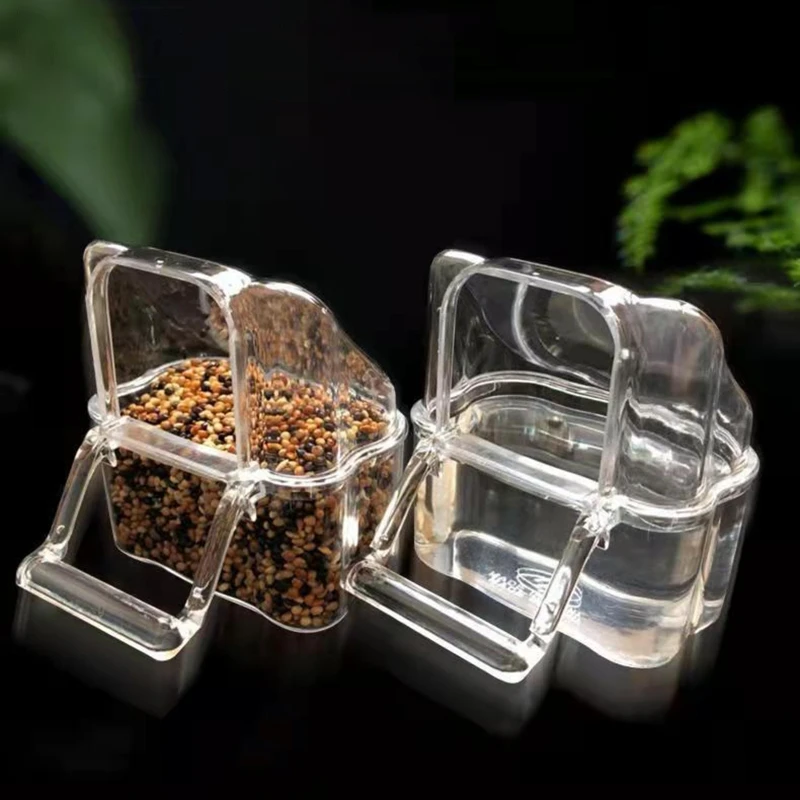 Bird Food Container Feeder Seed Food Container for Cage Accessories for Budgerig bird feeder parrot feeder