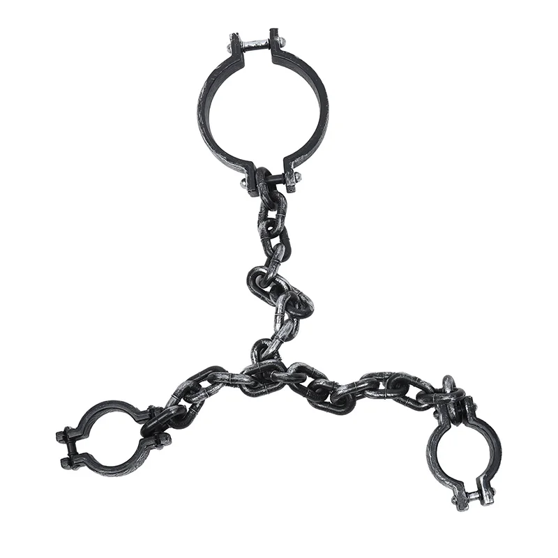 Halloween Party Plastic Chain Horror Props Haunted House Decoration Supplies Prisoner Costume Cosplay Accessories Fake Chains