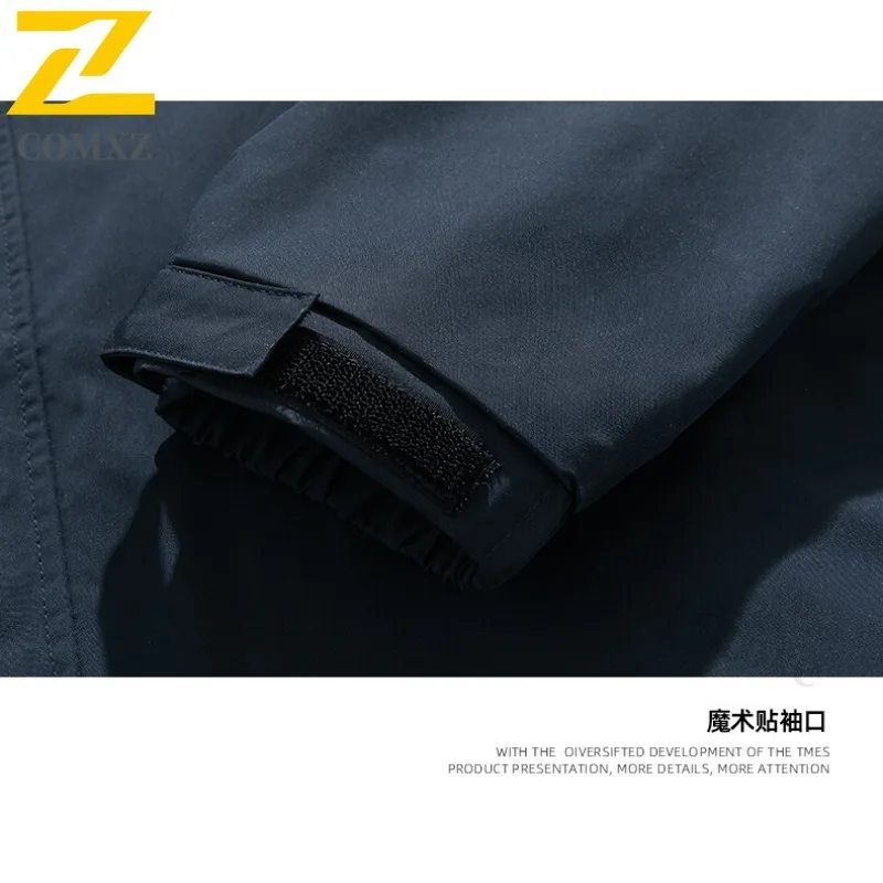 Men's Hooded Windbreaker Outdoor Jackets Spring Autumn Waterproof Windproof Loose Fit Outdoor Coat Hiking Camping Casual Stylish