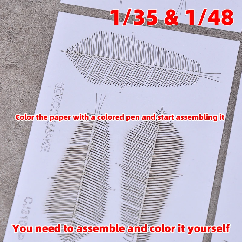 스케일 모델 키트 건축용 식물 잎 코코스 누시페라 나무 모래 테이블 디오라마 모델 1/32 1:35 1/48
