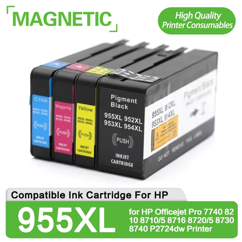 

New 955XL 952XL 953XL 954XL Universal Ink Cartridge for HP Officejet Pro 7740 8210 8710/5 8716 8720/5 8730 8740 P2724dw Printer
