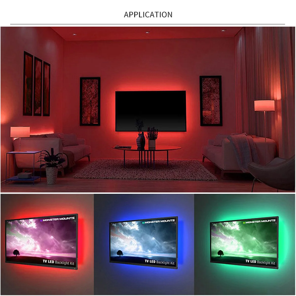 светодиодная лента ambilight. телевизор на стене. поставь подсветку телевизора. светодиодная лента на телевизор. светодиодная подсвеька теле.
