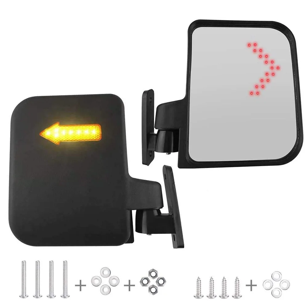 

Review Mirrors With LED Turn Indicators Upgraded Golf Cart Universal Mirrors with Daytime/Nighttime Turn Signals