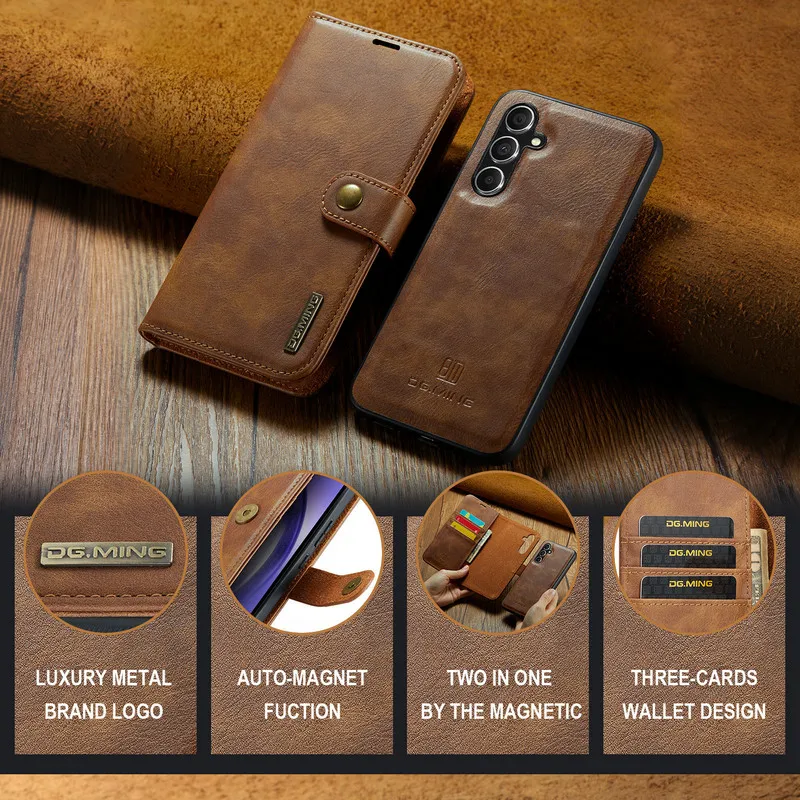 Premium Detachable Magnetic Wallet Leather Case