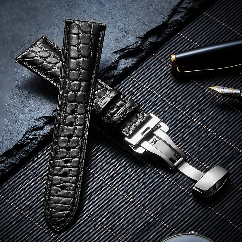 Orologio In Coccodrillo Muslimforlongines Omega Iw-Cinturino Per Orologio Da Uomo Cinturino In Pelle Di Alligatore Cinture Per Bracciale