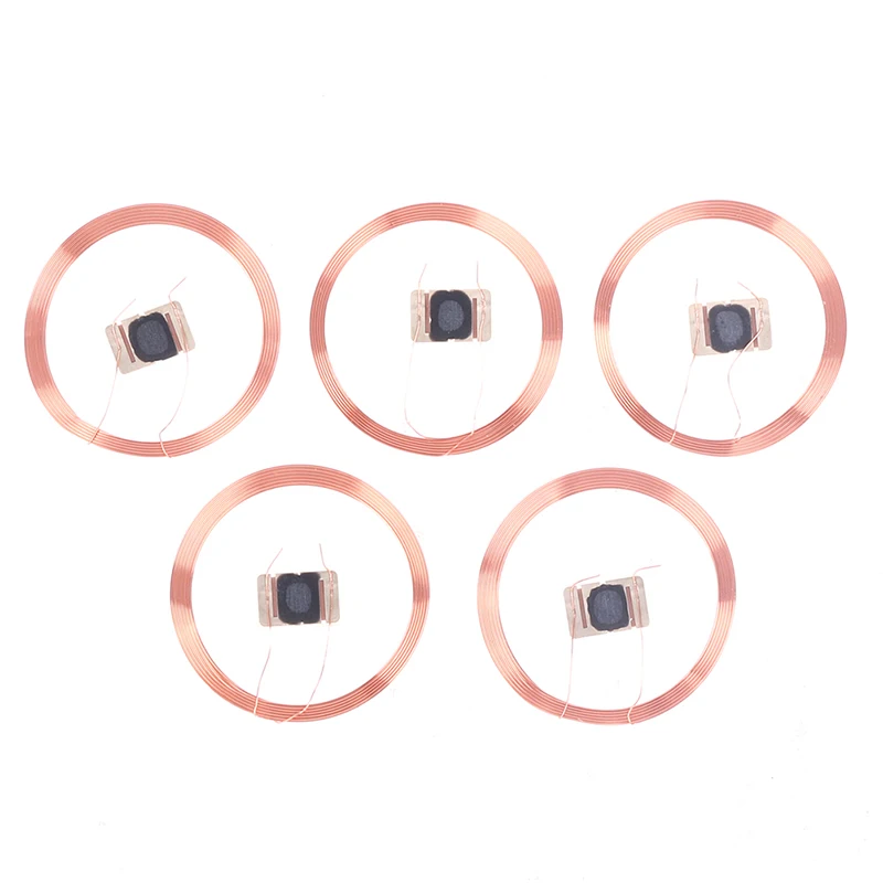 5pcs 21.6mm 13.56MHZ UID IC Card ID Rewritable Changeable Chip Keyfob RFID Self-adhesive coil Rfid Keyfob