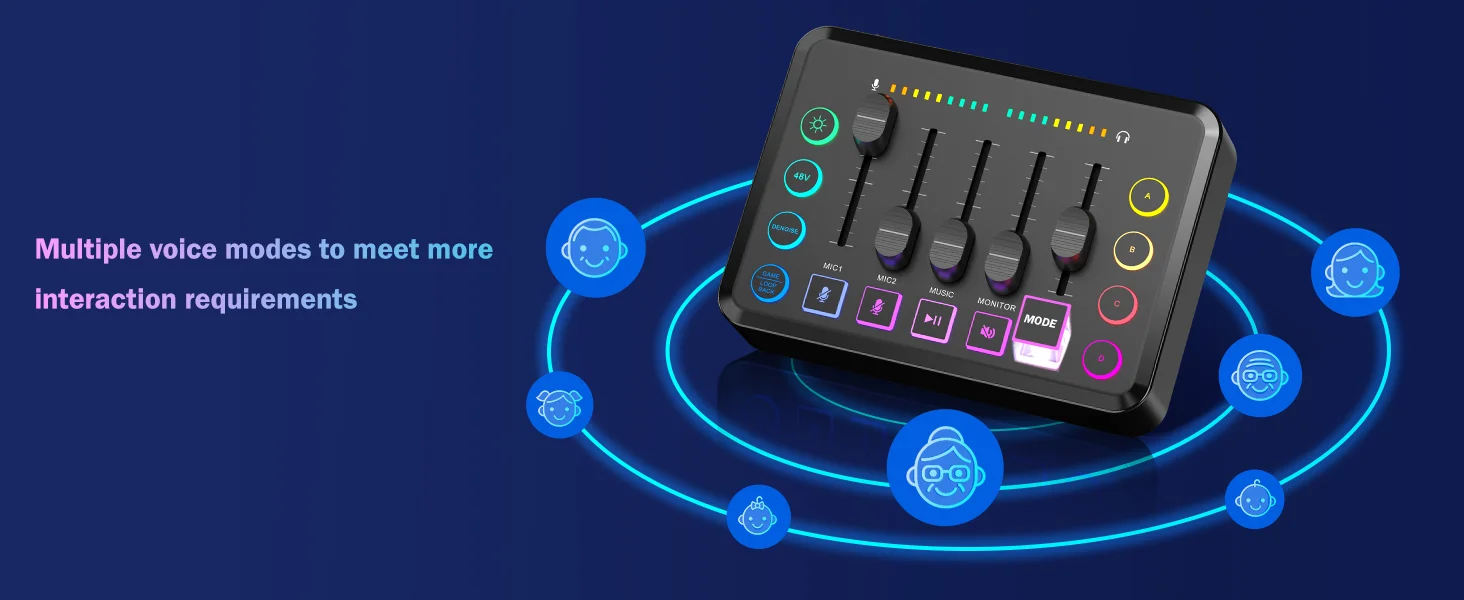 ゲーミングオーディオミキサー オーディオインターフェース PS5/PS4