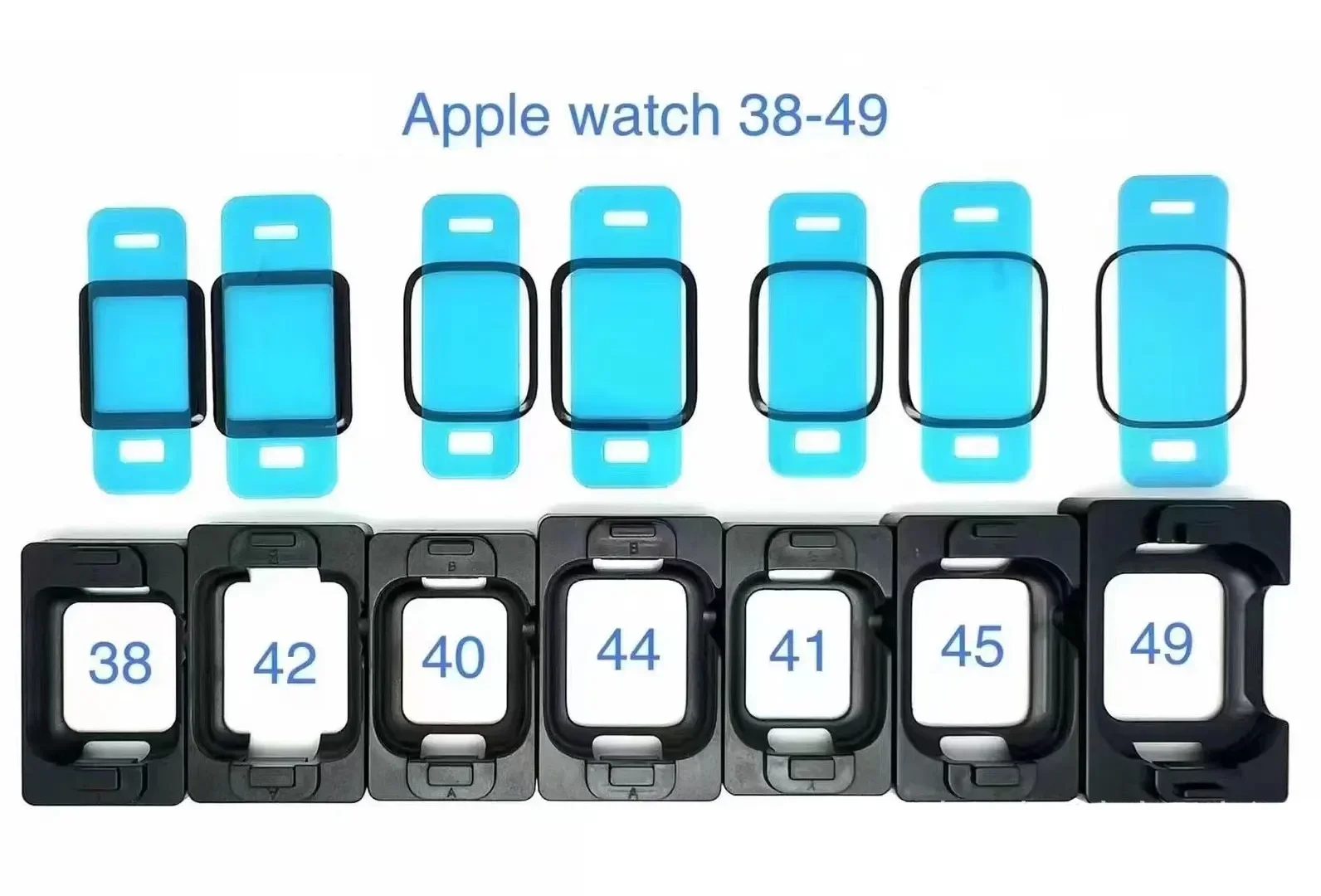 Installa la protezione dello schermo del vassoio per Apple Watch Ultra Series 8 7 6 5 4 3 SE iWatch protettivo 49mm 45mm 41mm 44mm 42mm 40mm 38mm