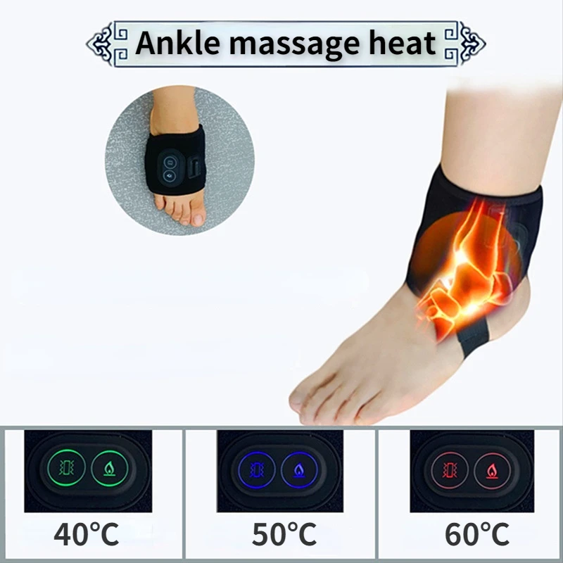 USB Heating Ankle Guard Ankle Neck Joint Guard Moxibustion Hot Compress Foot Ankle Massage Pain Relief Compression Foot Straps infrared electric heating ankle protector sprain recovery joint pain warm mugwort far heat compress ankle protector