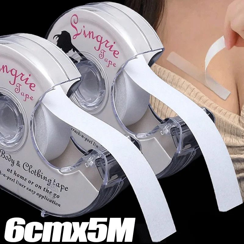 Double Sided Body Tape Self-Adhesive Bra Clothes Dress Shirt Secret Sticker Clear Lingerie Tape Anti-naked Invisible Chest Patch