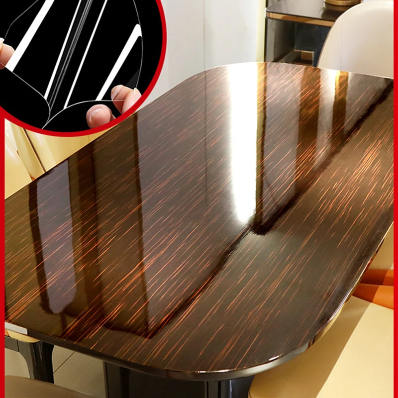 Película protectora de escritorio HD transparente, autoadhesiva, impermeable, resistente al calor, para encimera de cocina, decoración de muebles