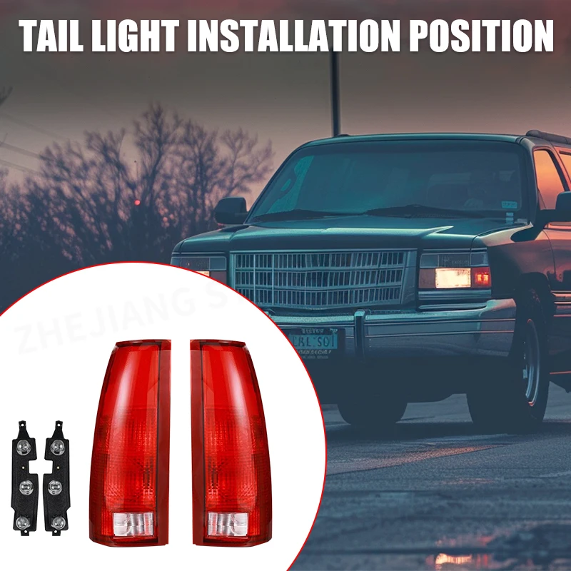 Chevy Tail Lights Pair Of Halogen Tail Lights For 88-98 Chevy/GMC C/K Pickup, Suburban, Tahoe, Yukon 2003 Chevy Silverado Tail Lights Bulbs - Foto 3