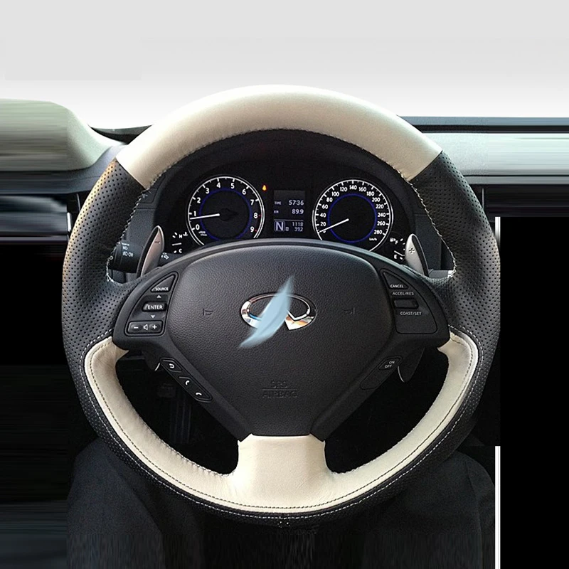 

Натуральная кожа для Infiniti QX50, QX60, QX80, Q50, Q70, защита для ручного шитья, Аксессуары для автомобилей, белый цвет