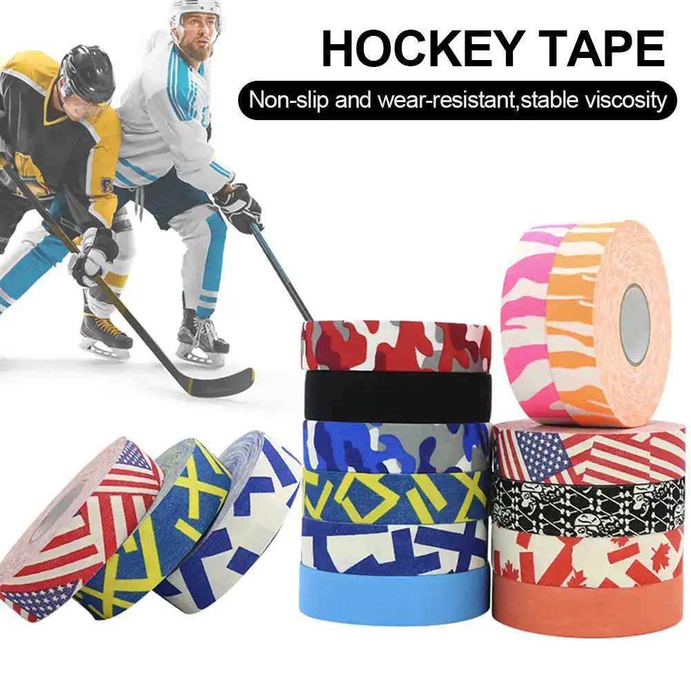 Ice Hockey Cloth Tape 2.5cm*25m Water Resistant Sports Tape Roller Hockey Wrapping Belt Stick Tapes for Badminton Grip