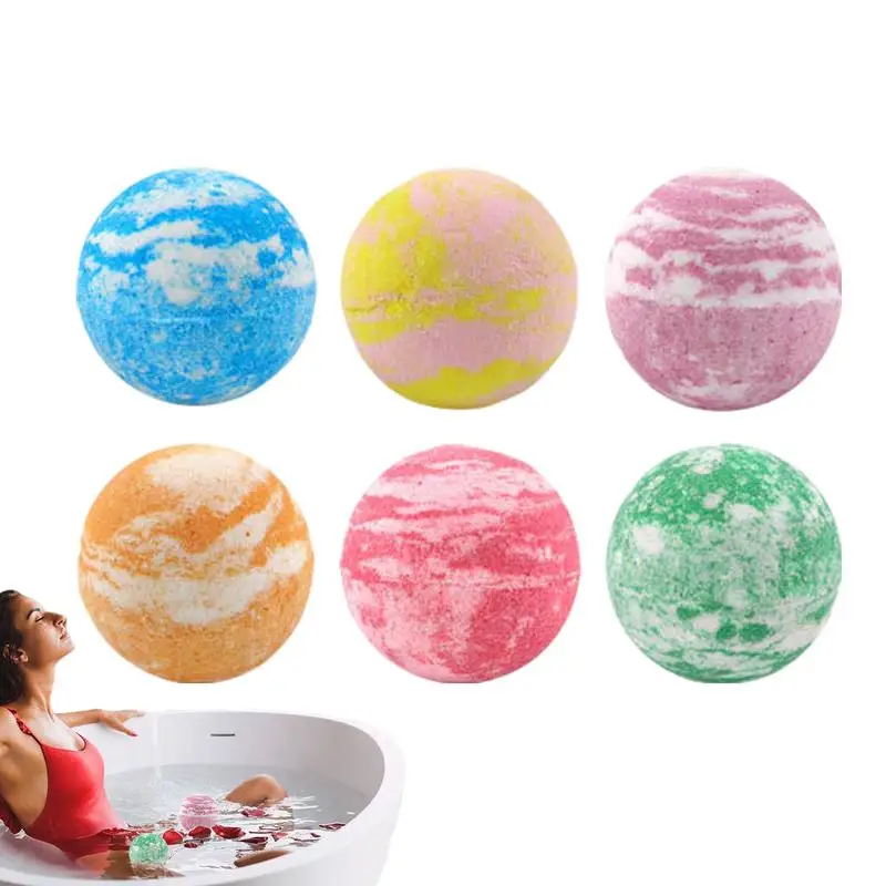 

Organic Bubble Bath Balls Bath Salts Natural Oil Ball Set Relaxing & Moisturizing Shower Balls For Bubble Bath Organic Spa