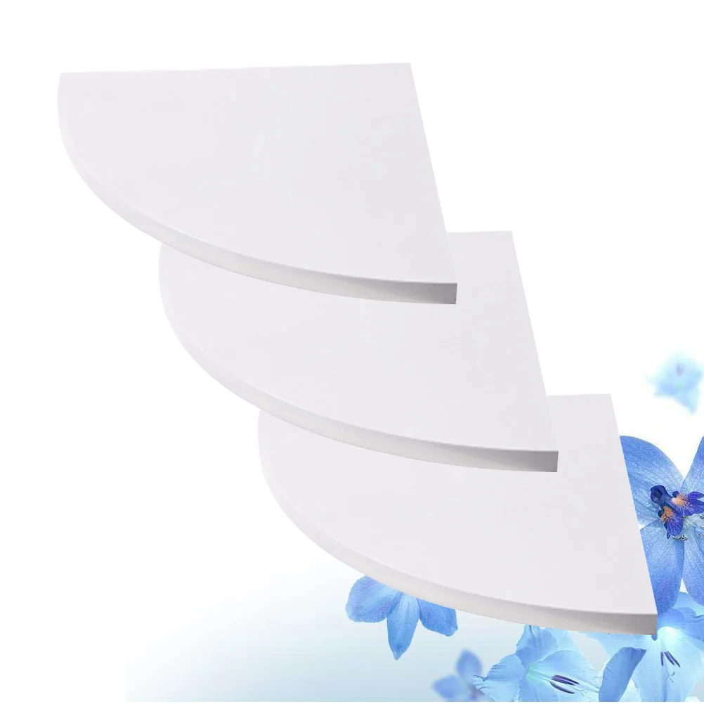 

Round End Hanging Wall Mount Floating Shelves Corner Bookshelf Display Racks Decoration For Bedroom Office Home