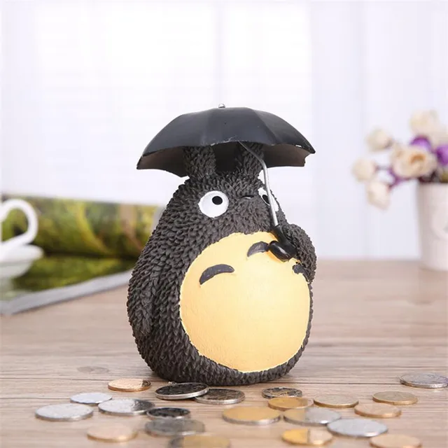 New Totoro Piggy Bank Resin Totoro Figurines Japanese Style Coin Money Box child Easter gift 4