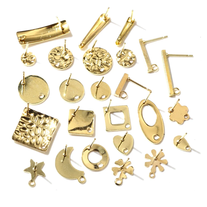 Lot 500 Pièces Accessoires Boucles D'oreilles SUNNYCLUE - 4 Tailles (4-8 Mm), Acier Inoxydable Argent Et Or - Pour Création Bijoux DIY