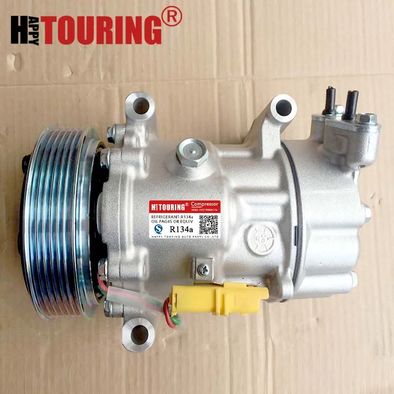 AC COMPRESSOR Sd6v12 for Peugeot 206 307 for Citroen Fiat 9655191580