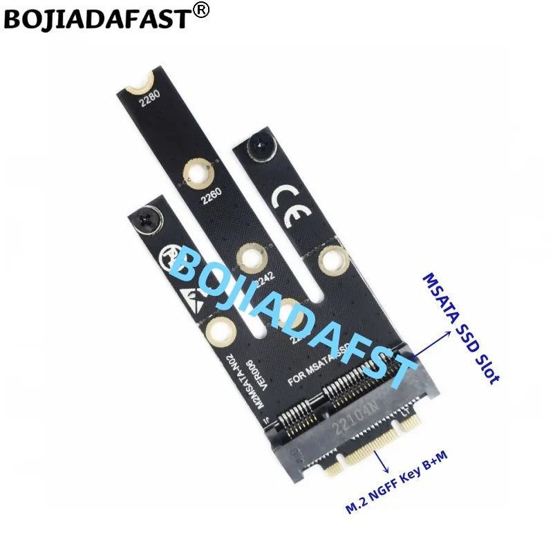 

M.2 NGFF B + M ключ интерфейс к mSATA SSD конвертер адаптер карта Поддержка 2230 2242 2260 2280 MSATA твердотельный накопитель