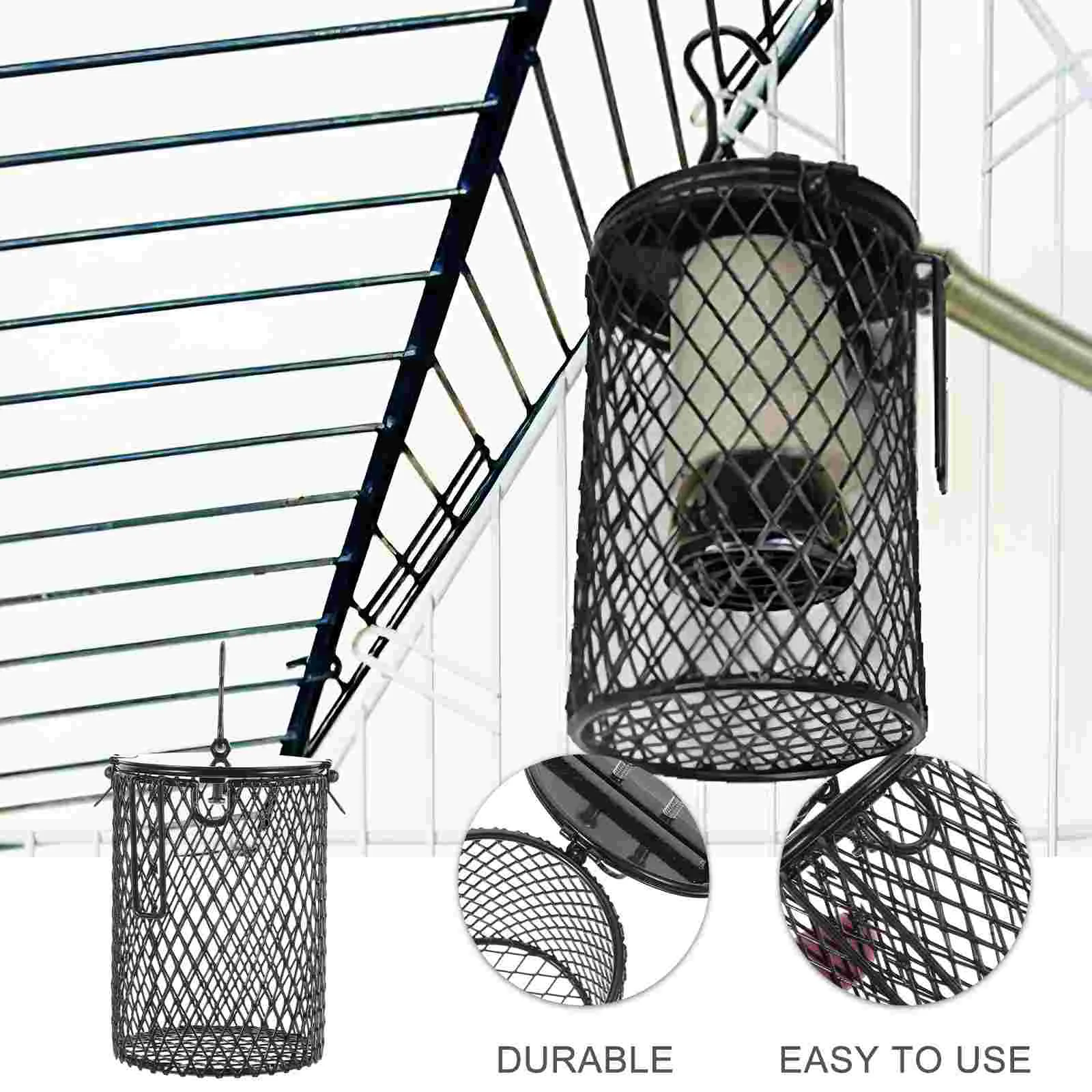 Heat Dissipation Heating Lamp Mesh Cover Reptile Anti Scalding Lampshade Pet Cage Habitat Lighting Craft Lamp Shade Shell