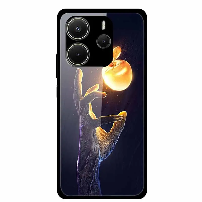 Luxury Tempered Glass Hard Back Phone Case Cover