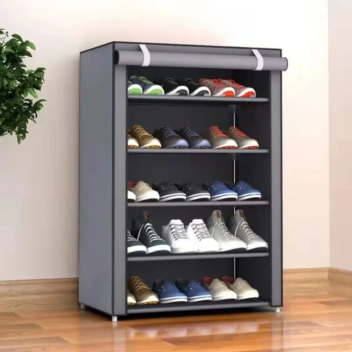 Shoe Cabinet Multilayer Shoe Rack Organizer Dustproof Multilayer Minimalist Nonwoven Home Furniture Space-saving Dustproof Shelf