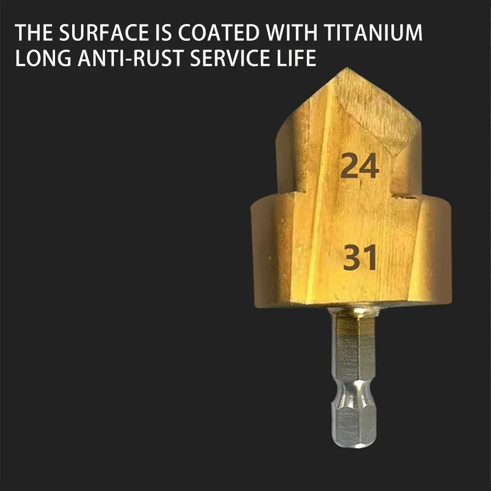 Titanium Step Drill Bit Set for Water Pipe Reaming