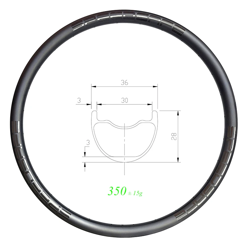 350g 29er MTB XC SL 36mm clincher tubeless carbon rim 28mm deep 30mm inner wide 24H 28H 32H SUPER LIGHT clincher mountain wheel carbon bike wheelset bike wheelset carbon wheelset